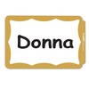C-Line Pressure Sensitive Peel and Stick Name Badges, Gold Border,