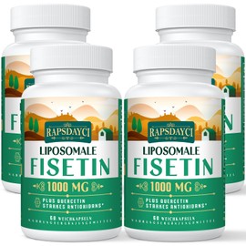 Liposomal Fisetin with Quercetin 1200 mg - Highly Effective Antioxidant to Promote Optimal Health - 240 Pieces (Pack of 4)