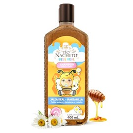 TIO NACHITO SHAMPOO 2 en 1, Cabello y Cuerpo. CUIDA, ACLARA y FORTALECE el cabello. Con jalea real y extracto de manzanilla. HIPOALERGENICO. Botella 4