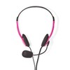 Nedis PC Headset Headband 2 3.5mm Jacks, Pink