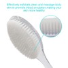 Mczxon Body Dry Brushing Back Scrubber With Curved Plastic Long
