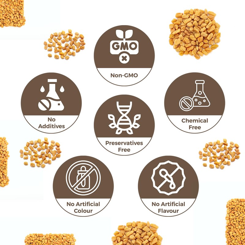 CARMEL ORGANICS Fenugreek |Methi Seeds (Powder, 8 Ounce or 0.5
