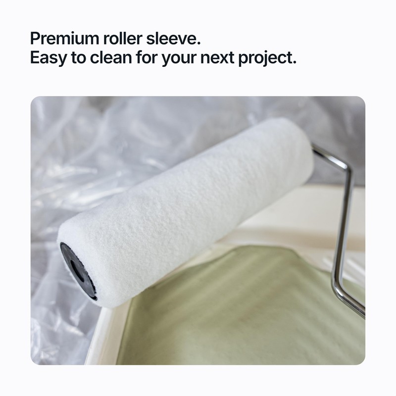Hemway Premium 9” Reusable Recyclable Paint Roller Sleeve Mid-Pile for
