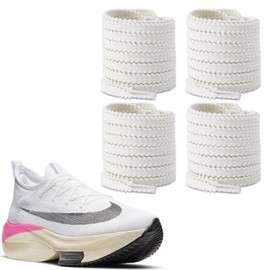 UamGlsob 2 Pairs Running Shoe Laces for AlphaFly 3 Sneakers, Athletic Shoelaces Replacement Shoe Strings for Vaporfly 3 Road Racing Trainers (Beige, 47"/120cm)