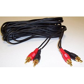 2X PHONO PLUGS TO PLUGS -10M, Audio & Video Cable Assemblies QTY X 1