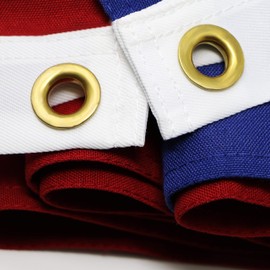 G128 American USA Flag | 4x6 Ft | StormFlyer Series Embroidered 220GSM Spun Polyester | Country Flag, Embroidered Stars, Sewn Stripes, Indoor/Outdoor, Brass Grommets, Heavy Duty, All Weather