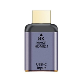 NFHK USB-C Type C Female Source to HDMI Sink HDTV Adapter 8K@60hz 4K@120hz for Tablet & Phone & Laptop