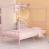 Weehom Twin Canopy Bed Frame with Headboard and Footboard, 4