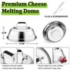 Joyfair Cheese Melting Dome, 2 Pcs Stainless Steel Basting Cover