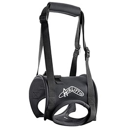 Airlift One Back end Support Harness, Lift, Mobility, Support for Dogs and Cats.Lifting Back Legs, Adjustable Handles Arthritis/Rehab Black, Small 13"-17