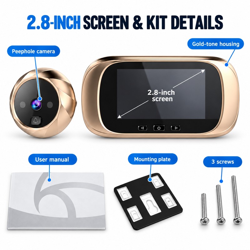 2.8 Inch Digital Door Peephole Camera with LCD Screen –