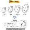 4 Pairs of Small Hoop Earrings for Women 925 Silver