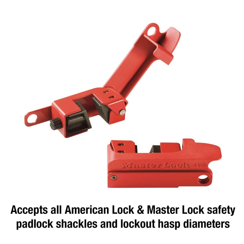 Master Lock 0491B Circuit Breaker Lockout, Red