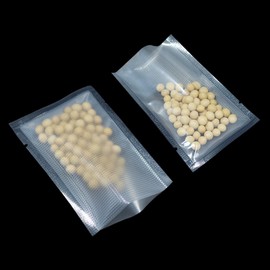 FERENLI 100 Pieces 3.1x4.7 inch (Usable Size 2.7x4.1 inch) Vacuum Sealer Bags for Food Storage Open Top Clear Plastic Flat Pouches Bulk Food Packaging Bags with Tear Notch