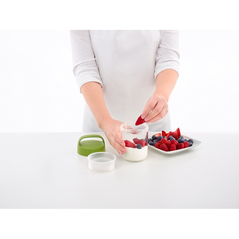 Lekue Jar to Go 2 Piece Travel Jar/Container 14 oz,