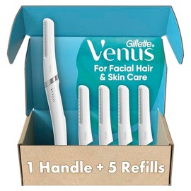 Gillette Venus - Maquinilla de afeitar facial, herramienta exfoliante Dermaplaning para el rostro, recambios reemplazables, elimina el vello facial fi