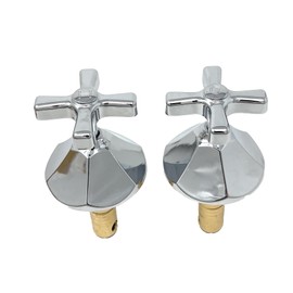 Two Valve Tub or Shower Trim Kit Compatible with American Standard Renu Series - Stems, Handles, Flanges and Nipples, Chrome