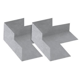 Kiesel Polyethylene Preformed Shower Waterproofing Membrane Inside Corner, for Shower Base and Shower Curb Corner, for Ceramic Tile Flooring Underlayment, 60180, 2 Pcs Pack, Gray