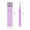 MORGLES - Pinzas para extensiones de pestañas, punta de fibra