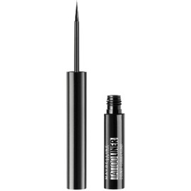 Maybelline New York Liquid Waterproof Eyeliner with 36h Hold and Colour-Intensive Finish, Tattoo Liner Liquid Ink Eyeliner, No. 710 Black, Pack of 1