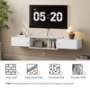 HOOBRO 55" Floating TV Stand with Power Outlet, Modern Wall