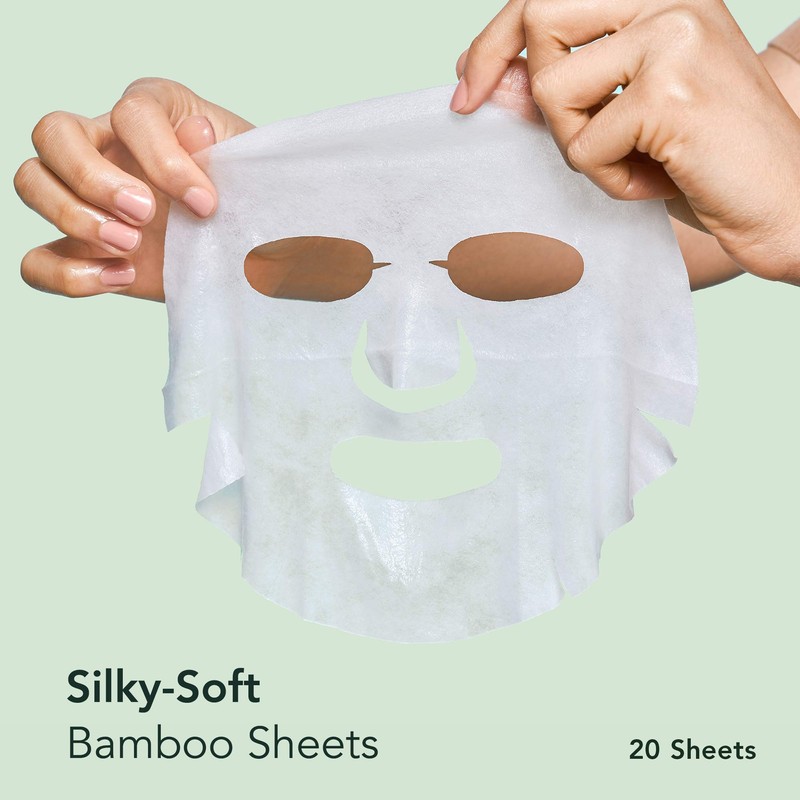 Rael Face Mask Skin Care, Bamboo Facial Mask Sheet Set