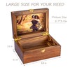 Small Wooden Memory Keepsake Boxes With Hinged Lids and a