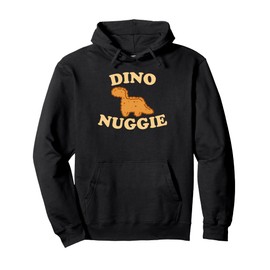 Dino Nuggie Cute Animals Yellow Font Pullover Hoodie