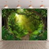Luminora 7x5ft Fabric Rainforest Photography Backdrop Jungle Forest Tropical Nature
