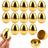 15 Pcs Fillable Golden Eggs Easter Plastic Empty Large DIY