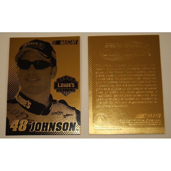 Jimmie Johnson 2003 Laser Line Gold Card Lowes #48 NM-MT Limited Edition NASCAR