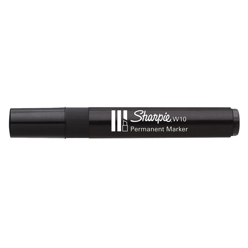 Sharpie W10 Permanent Markers | Chisel Tip | Black |