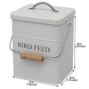 Geyecete Bird Feeder,Bird Food Jar Pet Food Storage Airtight Food