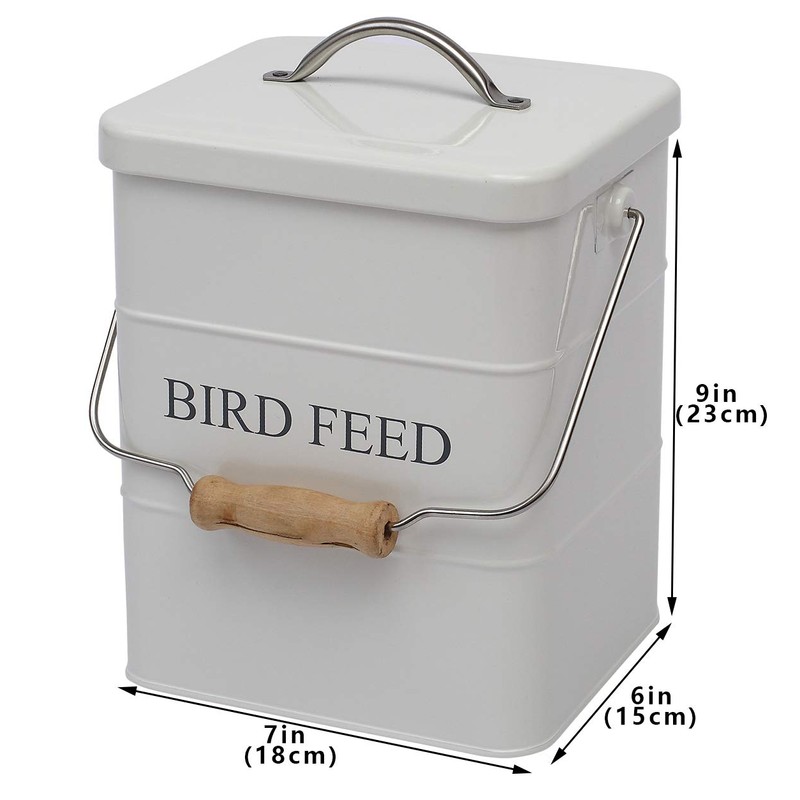 Geyecete Bird Feeder,Bird Food Jar Pet Food Storage Airtight Food