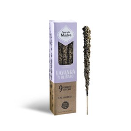 Sagrada Madre Lavender Natural Fine Incense Stick. 100% Sustainable. Natural Organic Herbs. Handcrafted. Vegan. Eco. 9 Units. Made in Argentina.