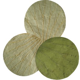 Rainlily Wen Dried Lotus Leaves Sushi Plate Decoration Round Shape 100 PCS Diameter for 8.5'' Food Wrapping Party Decoration Cooking Making Lo Mai GAI