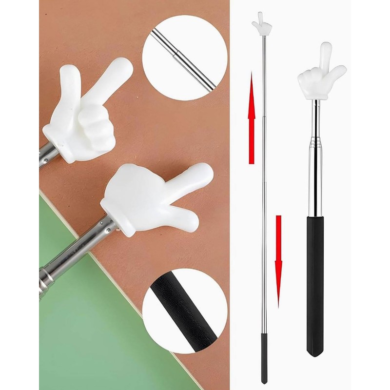 TPZORJX Extendable Pointer Stick, Telescopic Teacher Pointer, Retractable Classroom, Finger