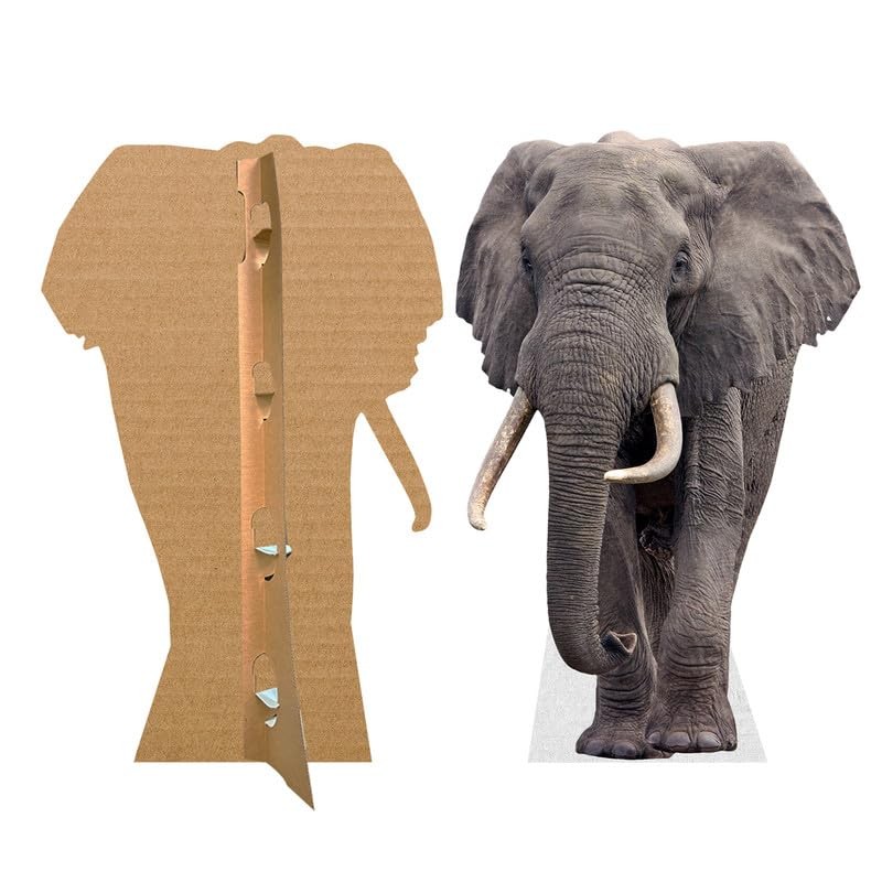 Elephant - Life Size Cardboard Cutout Standup People with Support