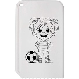 Azeeda 'Football Player Girl' Plastic Ice Scraper (IC00040673)