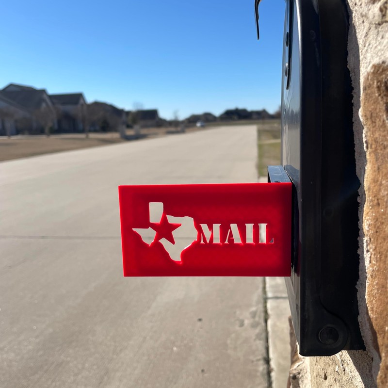 Texas Star Design Red Mailbox Flag Solution, 4.02" x 2.27"