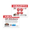 Abarth Universal Tyre Valve Caps for Car Tyres, Scorpio Red,
