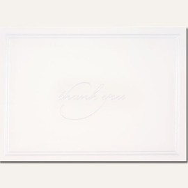 Gartner Studios Pearl White Thank You Cards, 3.5” x 5”, Set of 50, Includes Envelopes (61506)
