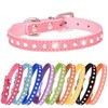 Bling Crystal Dog Collar with Leash Set Cute Rhinestone Bone