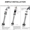 VIPMOON 2 Pack Faucet Aerators Extender, 360 ° Rotatable Anti-Splash