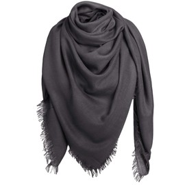 Superora Damen Schultertuch Schal Stola Quadratischer mit Fransen 140 *140 cm