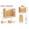 Poeuai 2 Pack Premium Thickened Bamboo Desktop Hanging File Organizer