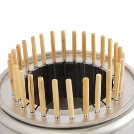 Smokeless Barbecue Grill With 28 Skewers, Stainless Steel Indoor Charcoal BBQ Stove Charcoal Braised Grill Barrel Large Capacity Portable 360° All Round Roasting Oven W/Handle