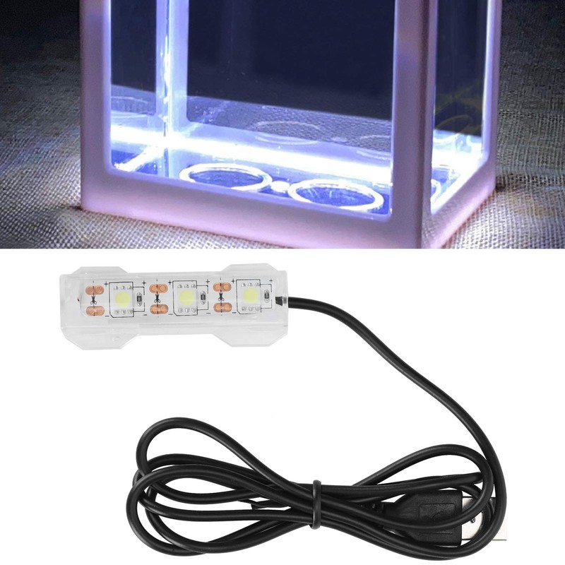 Underwater Light, USB Charging Plastic Portable LED Aquarium Light, 2.4X0.8Inch