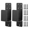 2 Pack Door Barricade Brackets for 2 X 4 Lumber,