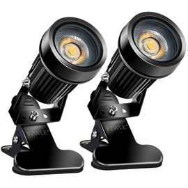 FZWLE 9W Clamp Spotlights Neutral White, 6FT Corded Clip-On Lights with On/Off Switch for Trade Shows, Workshops, Billboard Lighting, Desk Lamps (2-Pack)